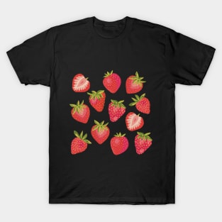 Summer Strawberry Illustration T-Shirt